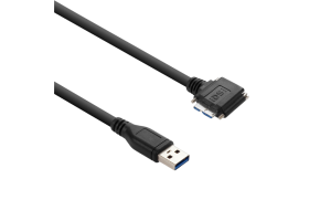 USB 3, standard cable, right angled, screwable, 1/3/5 m